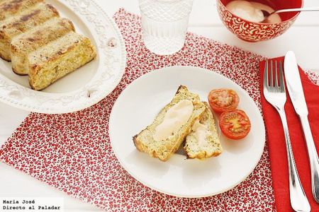 Receta de pastel de puerros y gambas al eneldo