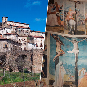 Parece solo una tela gigante, pero la sarga de este pueblo de Cameros es una tradición de Semana Santa única en el mundo