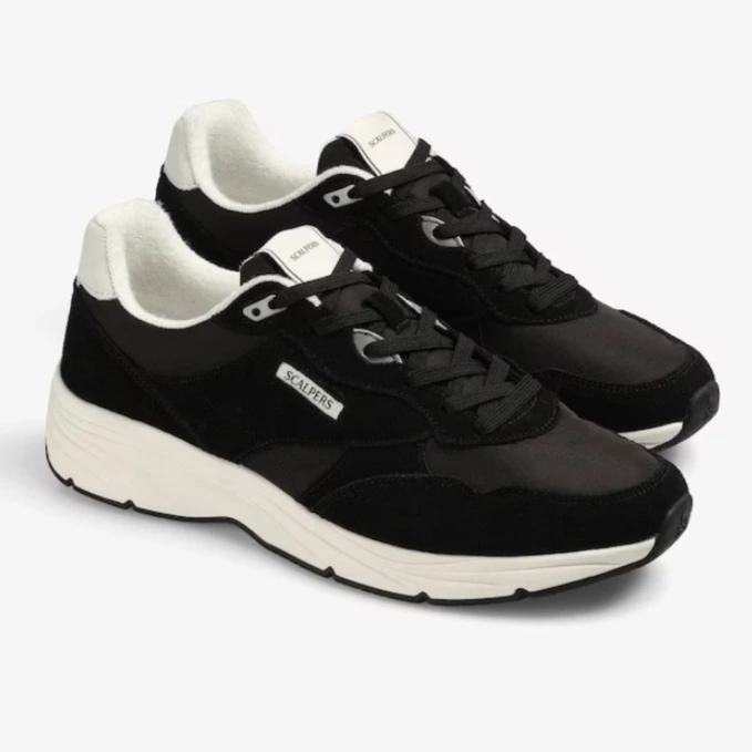 Scalpers Zapatillas deportivas de hombre con cordones y talón a contraste