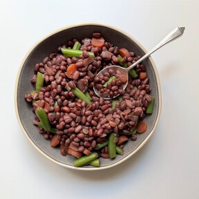 Azukis estofadas, receta proteica y saciante con las populares alubias japonesas