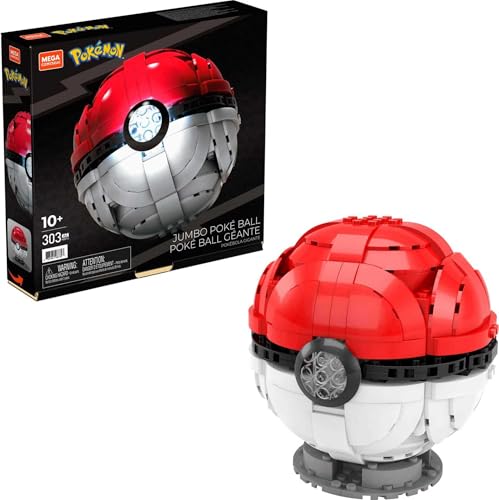 Mega Brands Construx Pokémon, Pokébola Gigante, Juguete de Colección