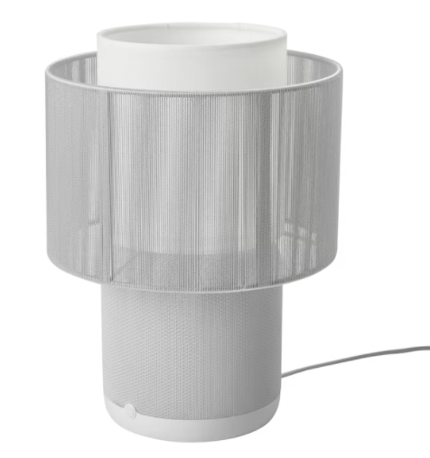 SYMFONISK
Lámpara altavoz wifi pantalla tela, blanco