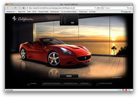 Ferrari California, nuevas funcionalidades en su minisite