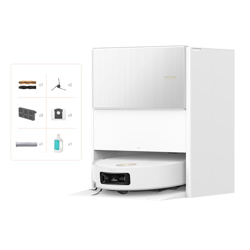 DREAME Aqua10 Ultra Roller Complete, Robot Aspirador, Autolimpieza del Rodillo, Supera Obstáculos de 8 cm, Vaciado Automático, 30.000 Pa de succión, Control Inteligente por Voz