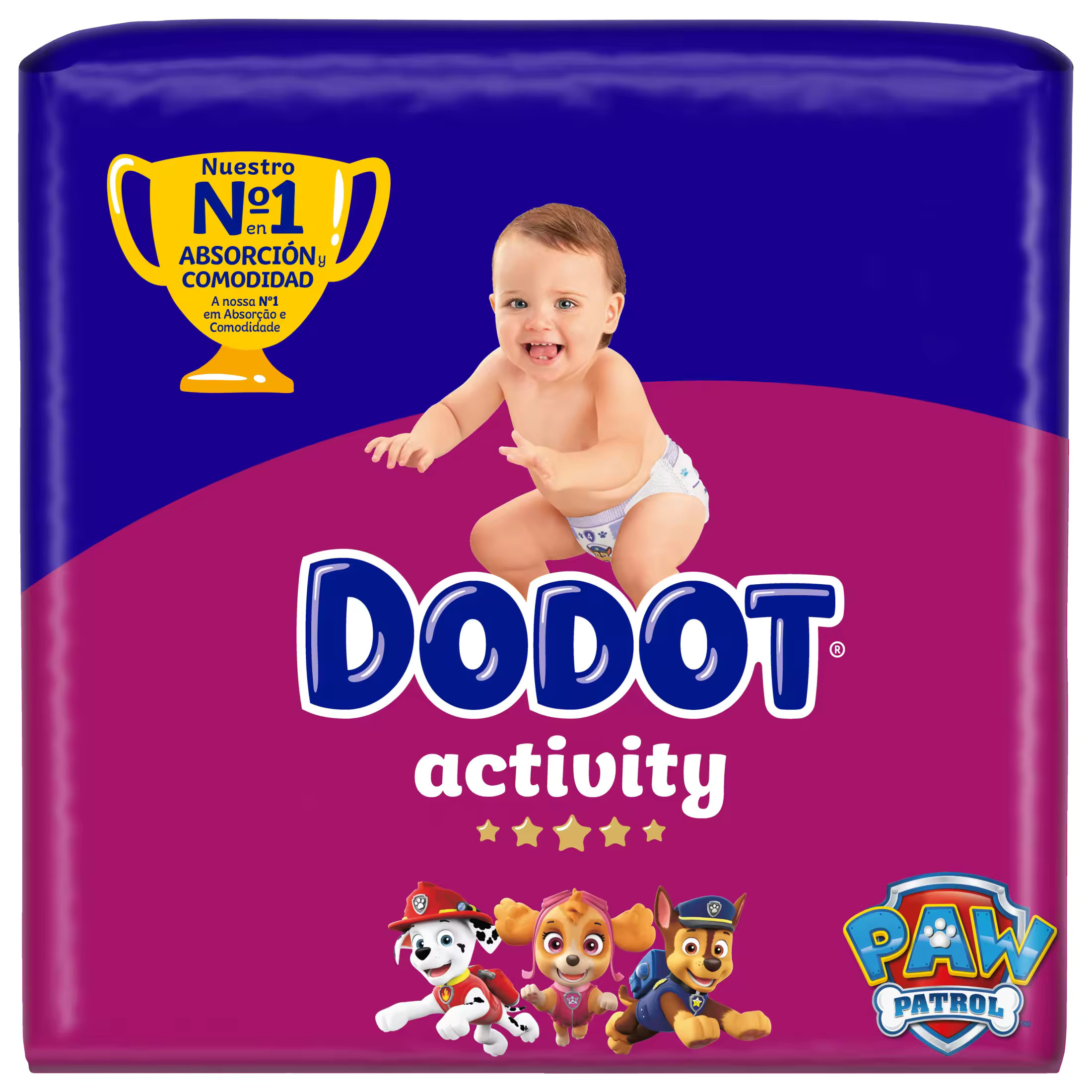 Dodot Activity jumbo pack pañales bebé, Talla 5