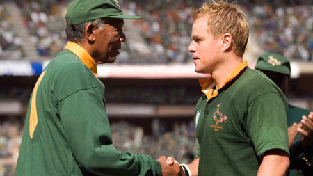 Morgan Freeman y Matt Damon en 'Invictus'