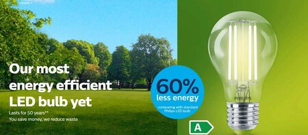 Estas nuevas bombillas LED Clase A de Philips prometen durar 50 años y gastar un 60% menos de energía