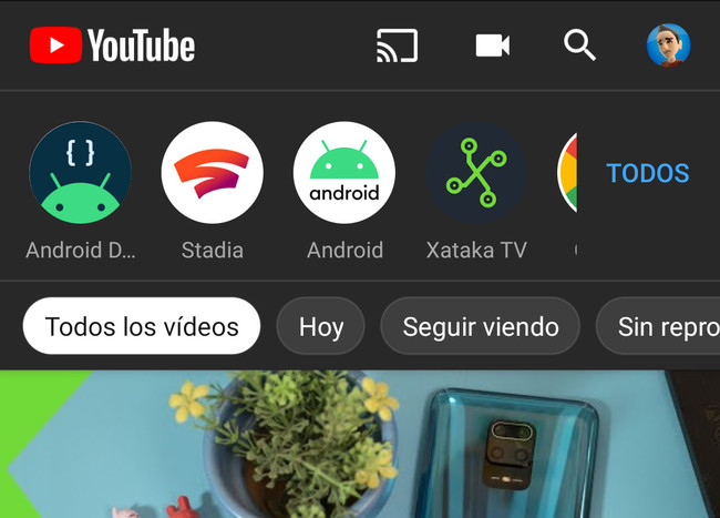 Youtube Filtros Suscripciones