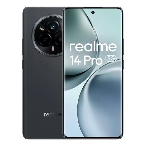 realme 14 Pro Smartphone 5G,Gris, cámara Sony IMX882 OIS AI,Diseño Que Cambia de Color con el frío, IP69, Pantalla de 120 Hz,26GB(12+14expansión)+512GB,Exclusivo de Amazon(sin Adaptador)