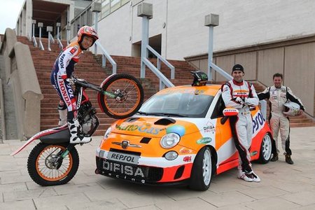 Toni Bou a los mandos del Fiat 500 propulsado por AutoGas