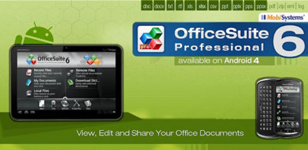 OfficeSuite Pro 6 para Android llega a Google Play