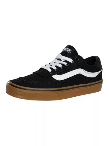 Vans Hombre Zapatillas De Lona Brooklyn, Black/Gum, 43 EU