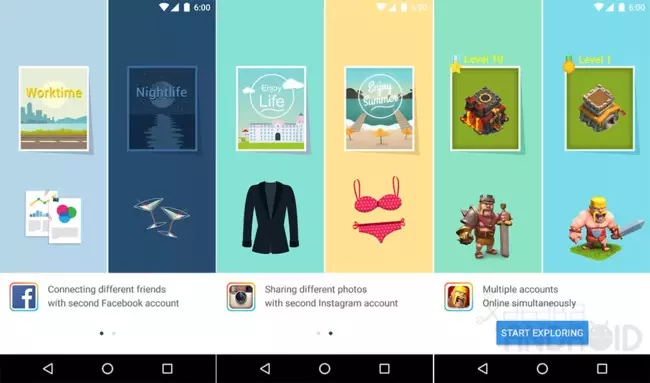 Como têm o dobro do mesmo aplicativo no Android para uso com contas diferentes de uma só vez Como têm o dobro do mesmo aplicativo no Android para uso com contas diferentes de uma só vez