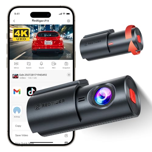REDTIGER Cámara para Auto 4K