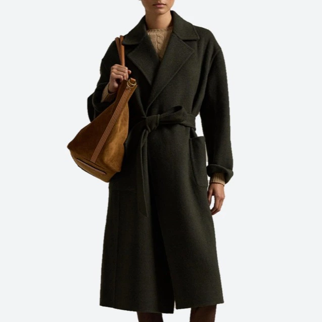 Polo Ralph Lauren Abrigo de paño de mujer de lana con cinturón