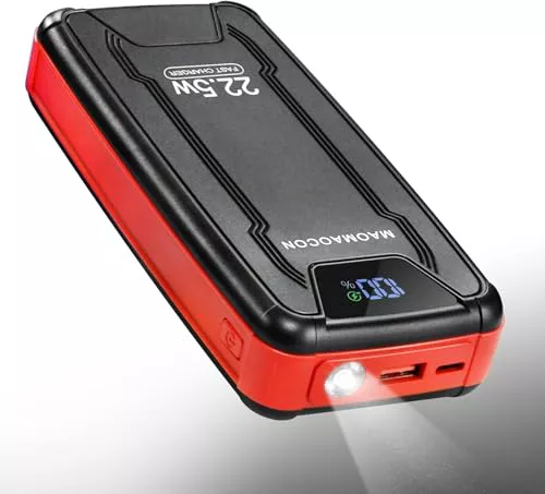 Power Bank 27.000 mAh, 22.5 W PD 3.0 QC 4.0 Carga Rápida Powerbank con Linterna LED USB C Input & Output Teléfono Móvil Batería Externa Teléfono Móvil Indicador para Smartphone Tablets