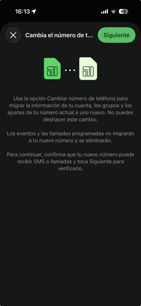 Cambia el numero