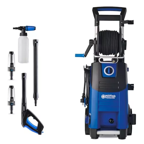 Nilfisk Hidrolimpiadora de Alta Presión Premium 200 Bares - Limpiadora de Gran Rendimiento y Robusta para Jardín y Coches (3300 W)