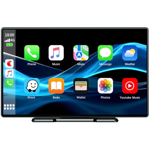 Volam Portátil Radio Coche con Inalámbrico A-pple Carplay & Android Auto