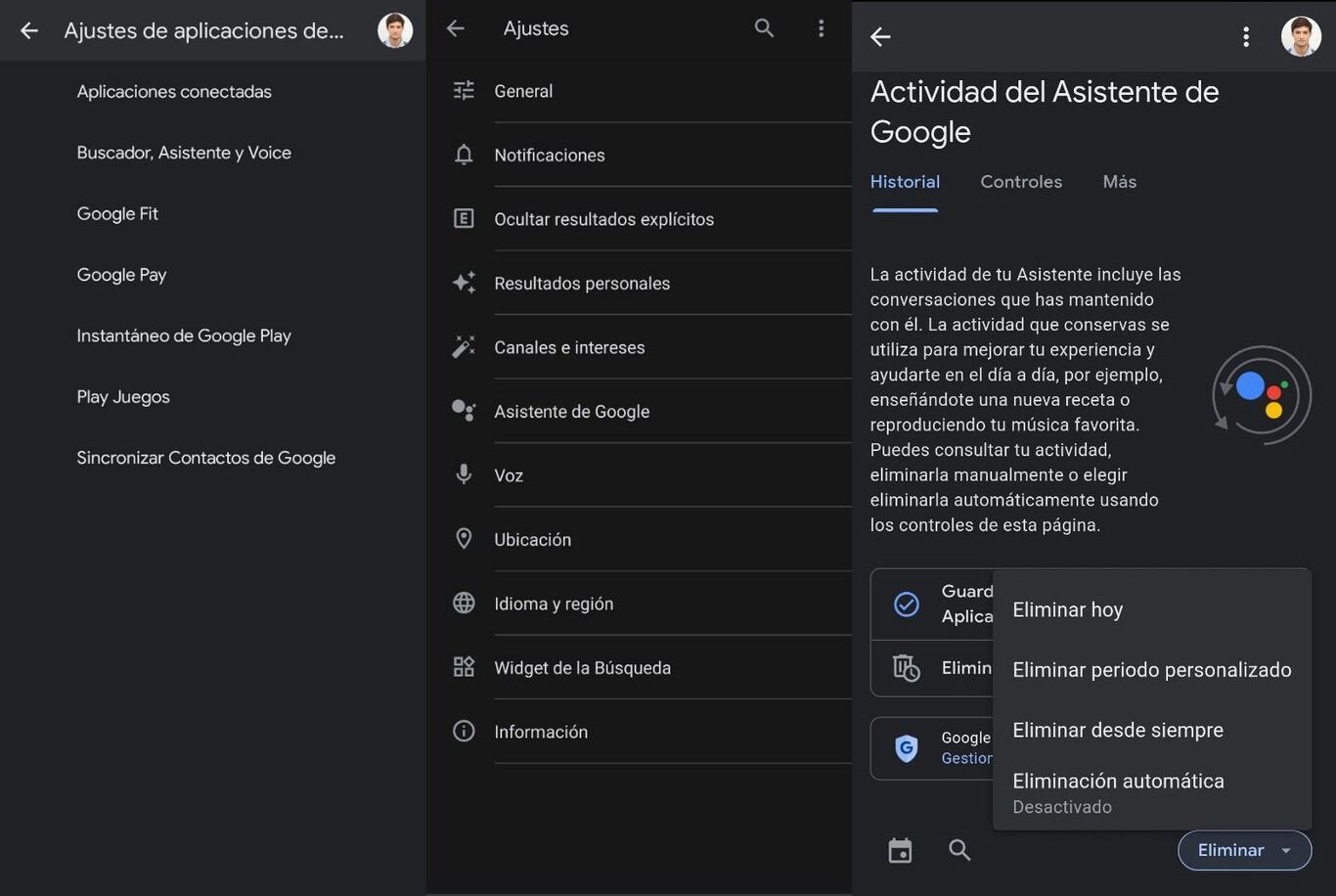 Así puedes borrar el historial de Google Assistant en tu móvil