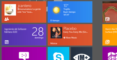 Live tiles de Windows 8