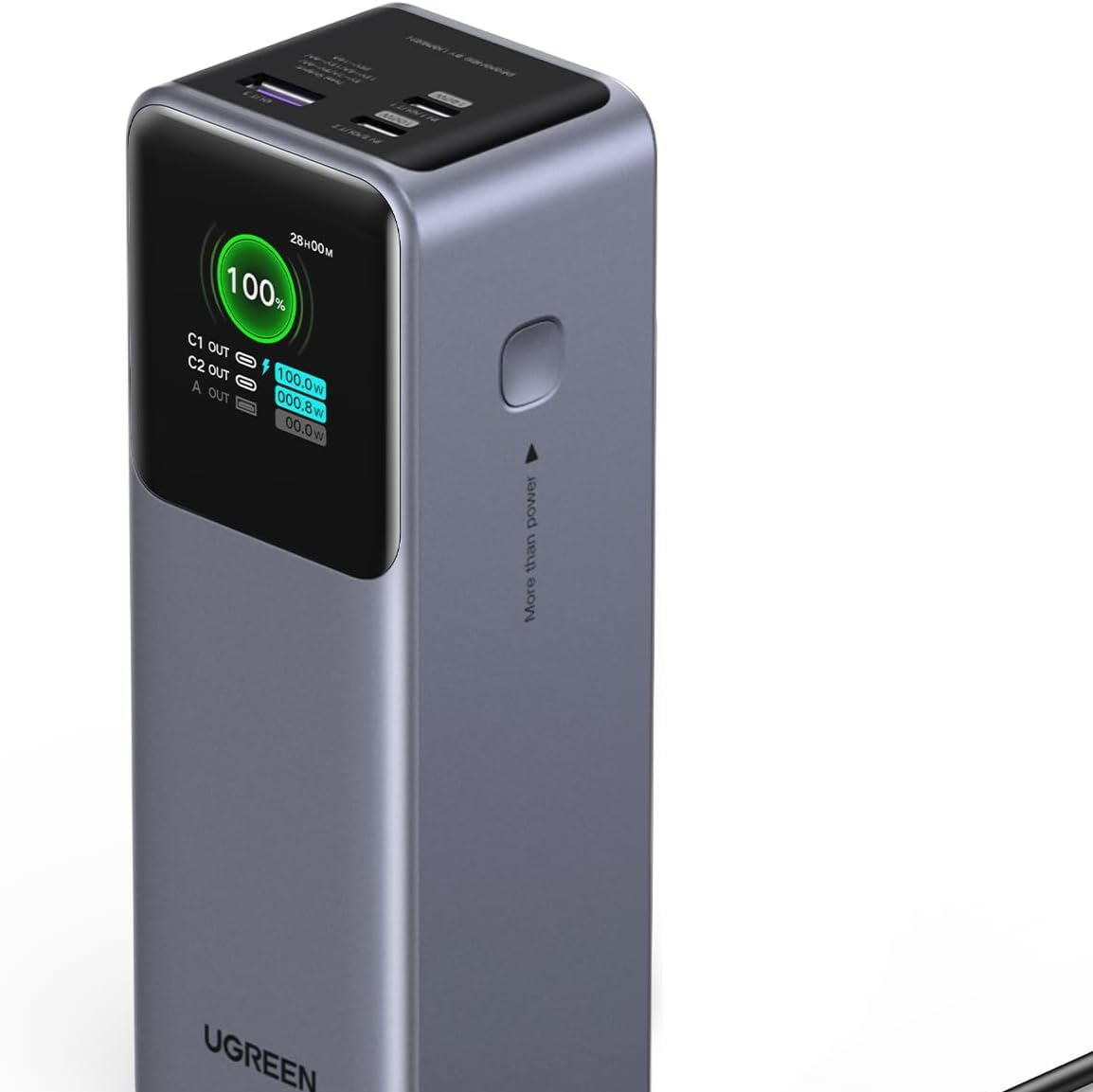 UGREEN Nexode Powerbank 25,000 mAh, 200W, pantalla inteligente
