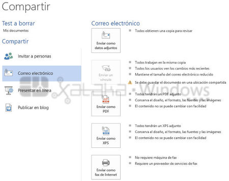 Compartir por correo electrónico