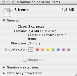 Truco: Ver el tamaño conjunto de una selección de varios archivos