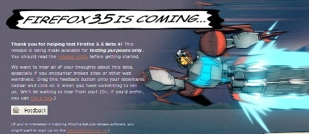 Disponible Firefox 3.5 Beta 4