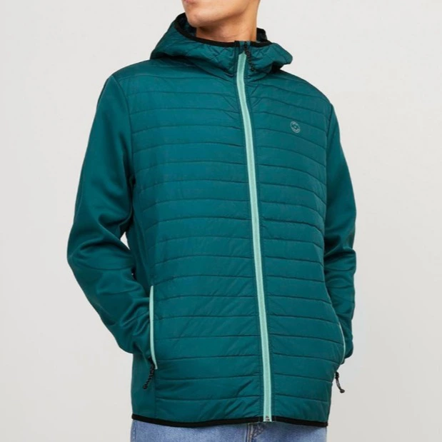 Jack & Jones Cazadora de hombre gris con capucha