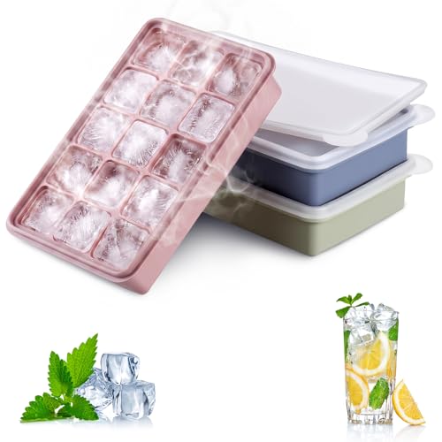Zourglow 3 Piezas Cubiteras de Hielo de Silicona