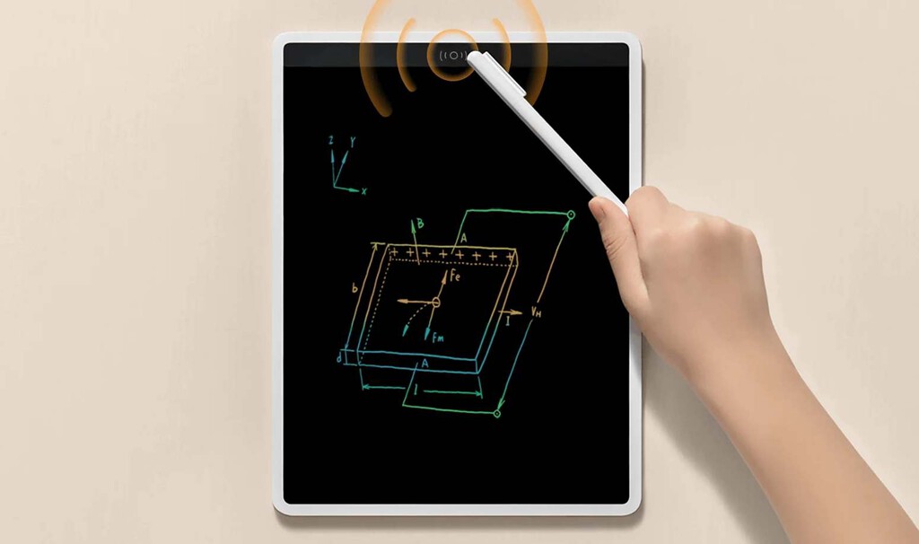 Este es uno de mis favoritos de Xiaomi para casa: una pizarra-imán para la nevera en la que apuntar la compra. Y funciona por retroiluminación 