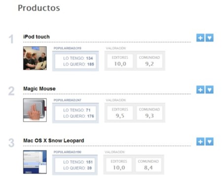 Más mejoras: Nuevo "índice de productos" en Applesfera