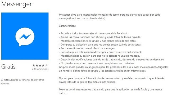 Messenger para Windows Phone