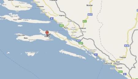Mapa de Korcula