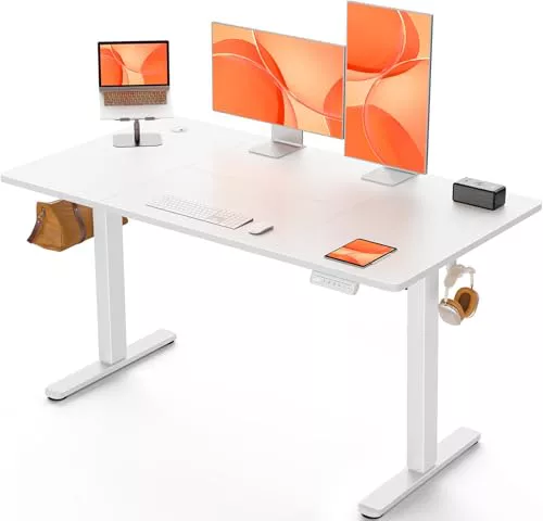 ErGear Escritorio Elevable Eléctrico, 120x60cm, Blanco