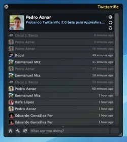 Twiterrific 2.0 beta 4: Usando Twitter al estilo Mac