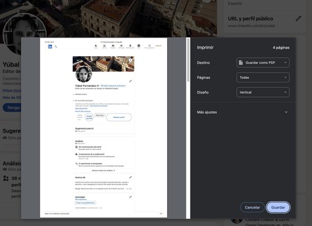 Salve seu currículo diretamente do Linkedin