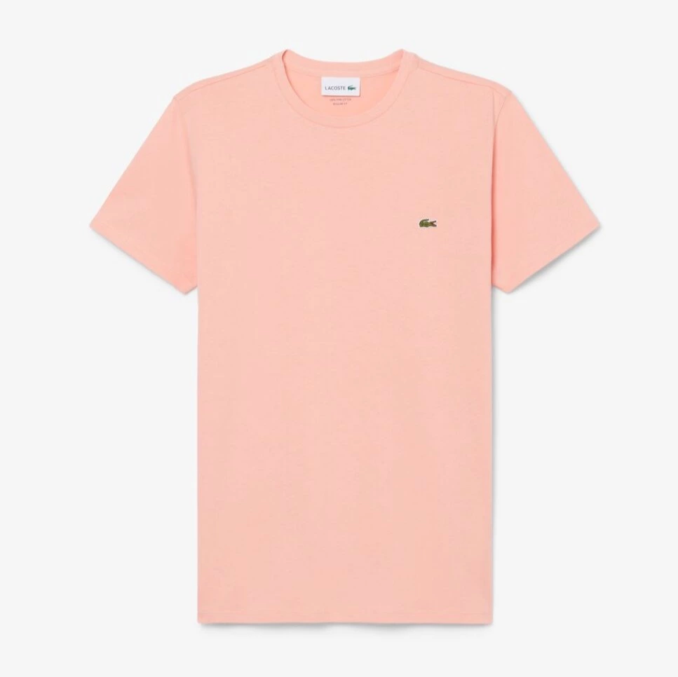 Camiseta de hombre de algodón pima de manga corta - Lacoste - Rosa