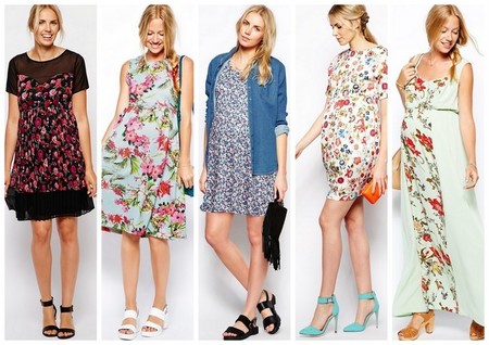 vestidos flores asos premamá