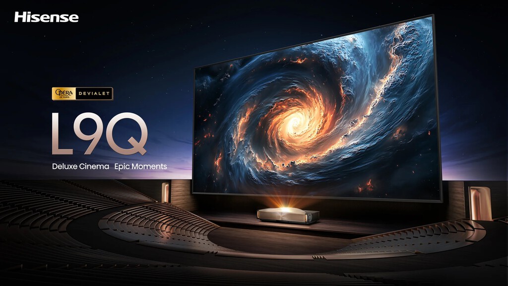 Hisense lleva un paso más allá su concepto "Láser TV" con el L9Q: un espectacular proyector 4K de 200" con sonido y Google TV