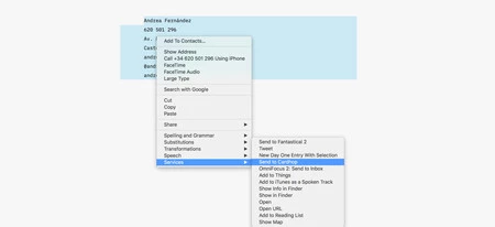Cardhop は各データを自動的に理解して、対応するテキスト フィールドに分類します。