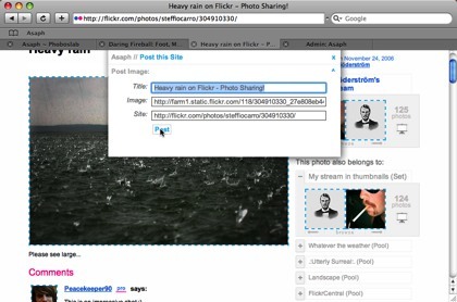 Asaph, una especie de tumblelog para publicar imágenes y citas obtenidas desde la web