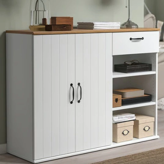 SKRUVBY Aparador, blanco