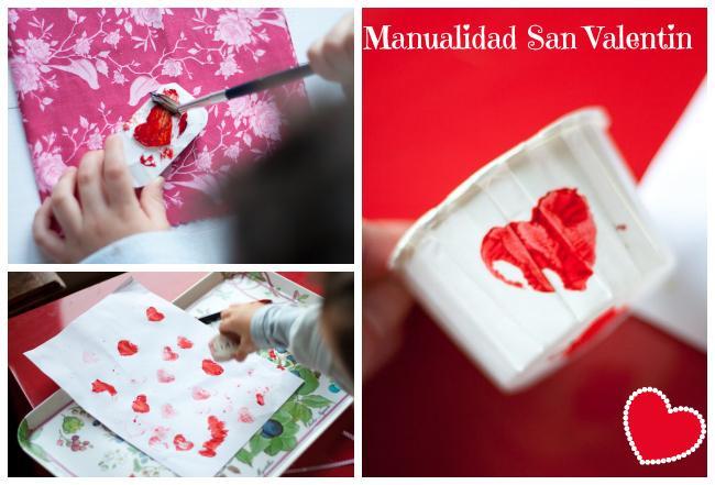 Sellos de goma con formas de corazones por San Valentín, hazlo tú mismo