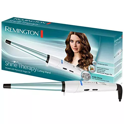 Remington Rizador de Pelo Shine Therapy, Aceite de Argán, CI53W