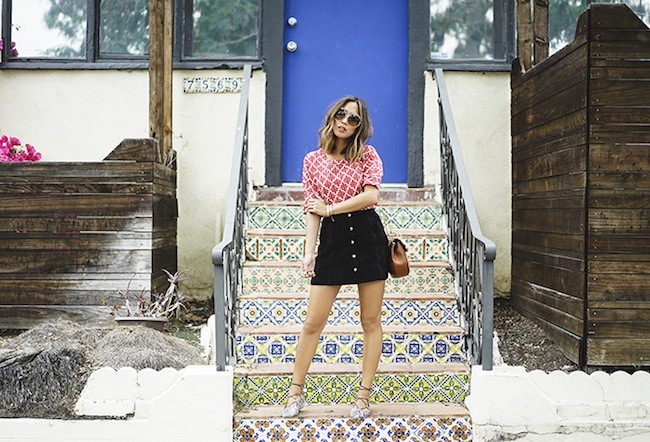 Aimee Song Madewell Top Topshop Suede Skirt Topshop Lace Up Snakeskin Print Flats