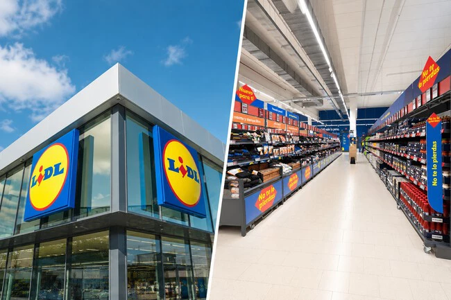 Lidl Exterior Moderno Y Pasillo Comercial