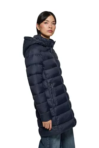 Polo Club Abrigo Ultralight de Mujer en Azul Marino con bordado y cierre de Cremallera - Chaqueta Invierno