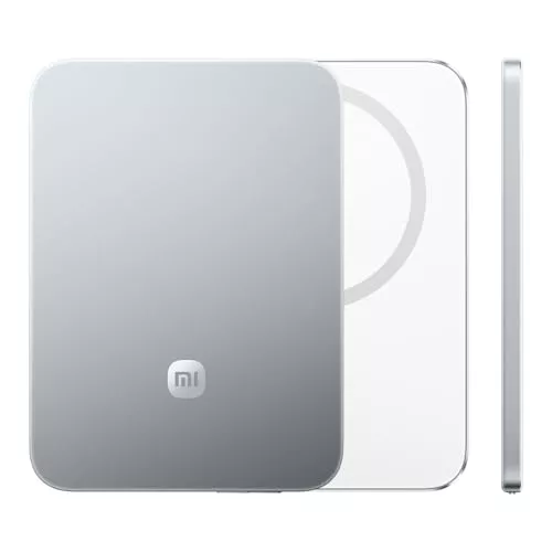 Xiaomi Ultrathin Magnetic Power Bank 5000mAh 15W Compatible con MagSafe para iPhone Batería Externa Ultrafina y Ligera con Carga inalámbrica, Compatible con iPhone 17/16/15/14/13/12, Gletscher Silber